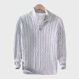 Cable Knit Half-Zip Sweater