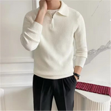 Cotton Knit Half-Zip Sweater