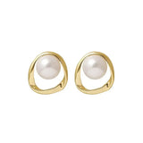Golden Pearl Earrings FERNACHE