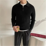 Cotton Knit Half-Zip Sweater