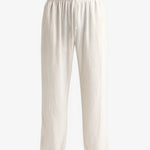 Front view of White Airy Linen Pants