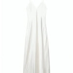 Front view of White Alba Silk Dress