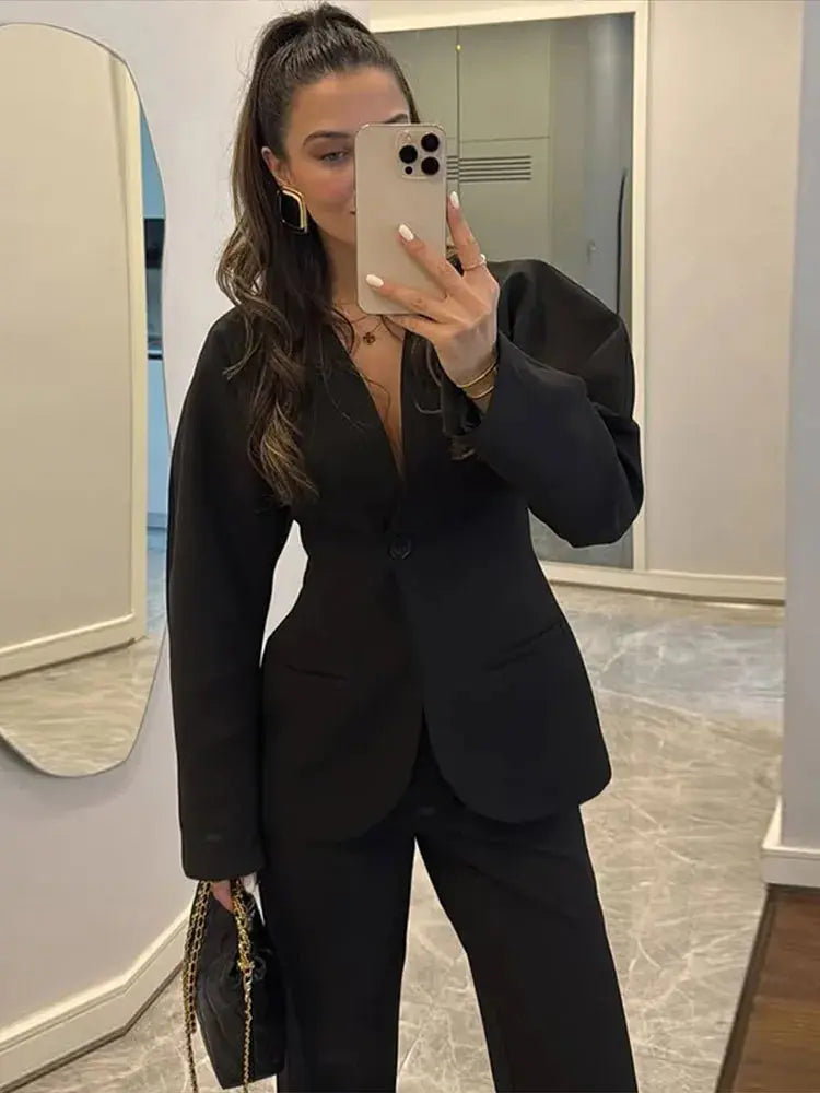 Alin Suit Set shown in a lifestyle setting, alternate view