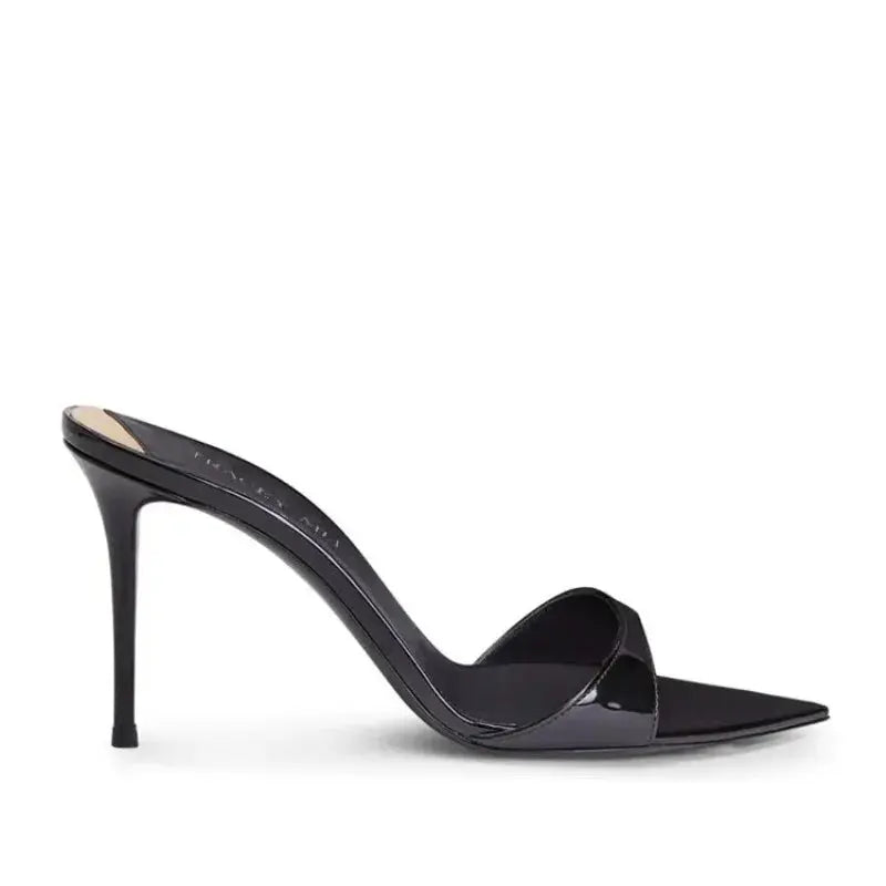 Side view of Alison Heels