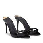 Three-quarter view of Black Alison Heels