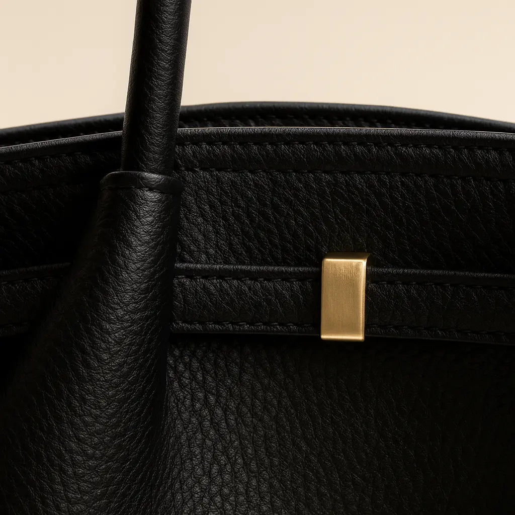 Close-up detail of Amalfi Bag, hardware detail