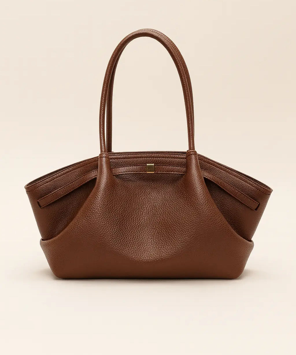 Front view of Brown Amalfi Bag