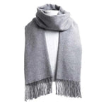 Front view of Light Gray Arden Scarf