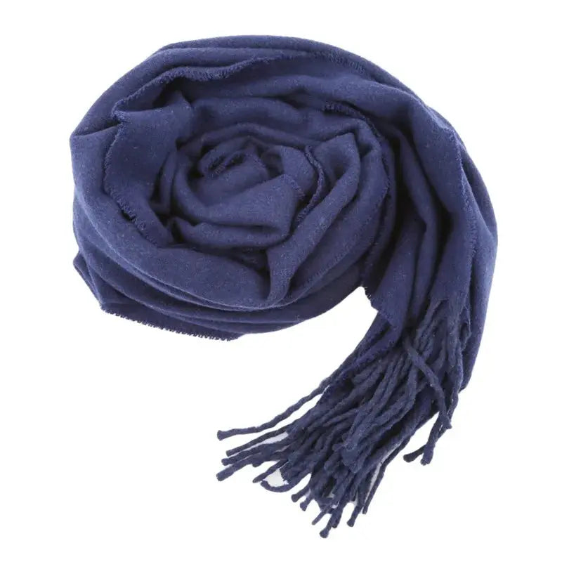 Front view of Navy Blue Arden Scarf