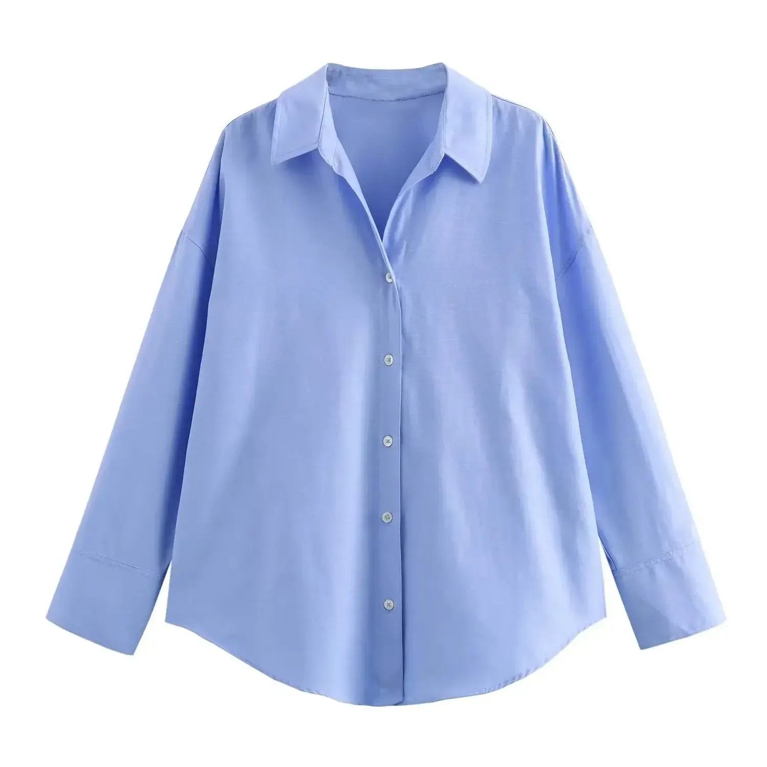 Front view of Blue Aria shirt