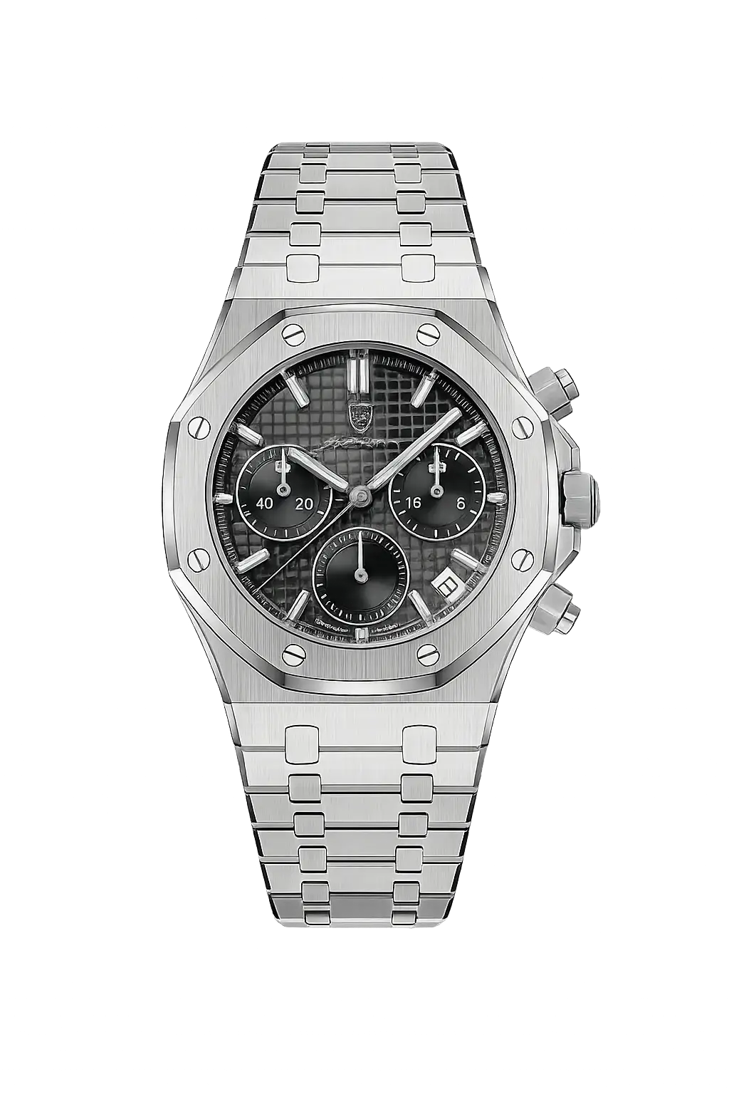 Front view of Athens Chronograph Watch, alternate view
