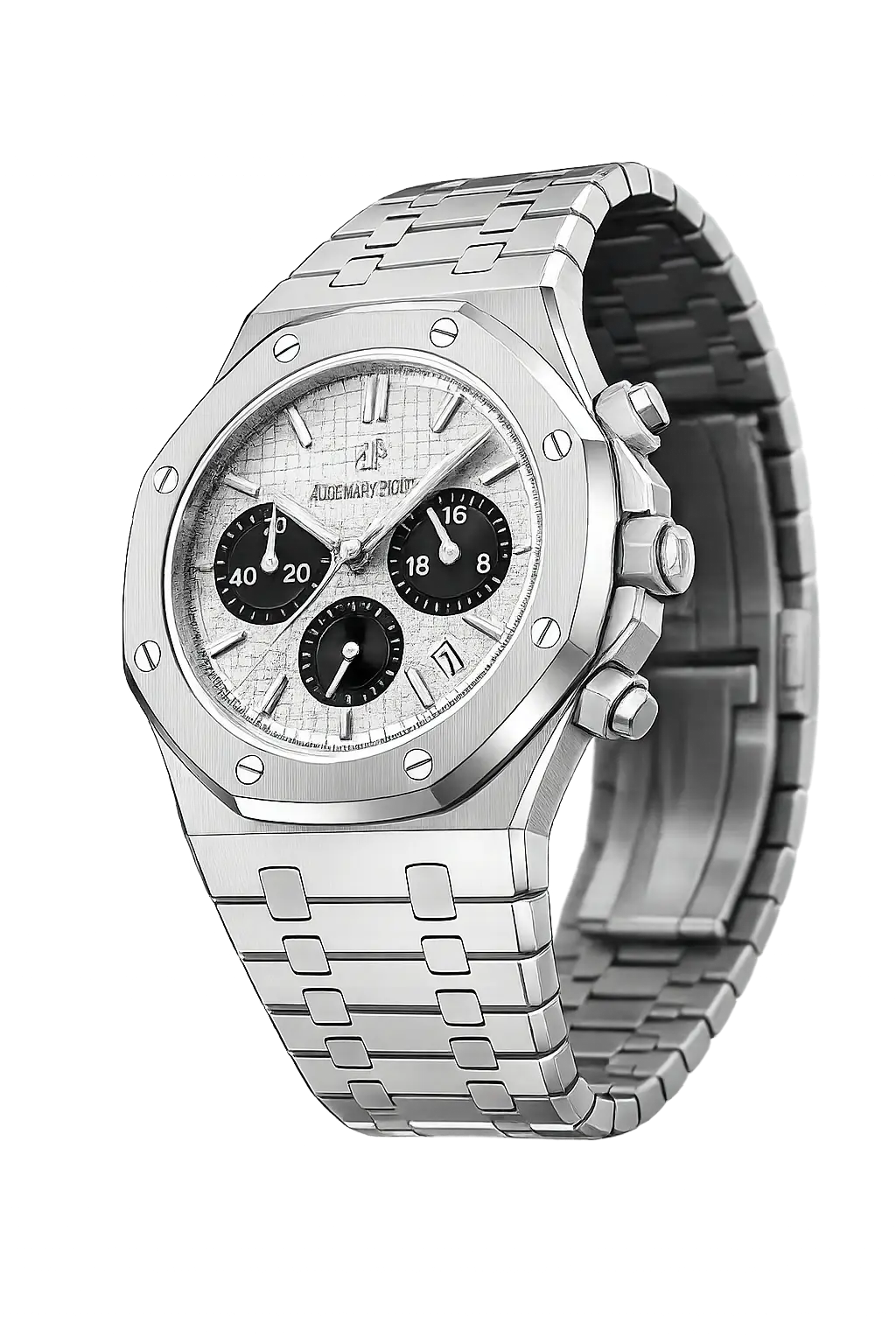 Three-quarter view of Athens Chronograph Watch
