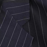 Close-up detail of Ava Pinstripe Blazer, fabric detail