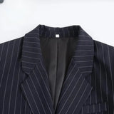Close-up detail of Ava Pinstripe Blazer
