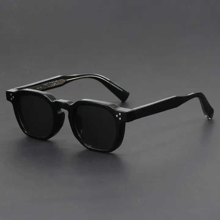 Three-quarter view of Matte Black Classic Aviato Edge Sunglasses