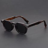 Three-quarter view of Rustic Mahogany Aviato Edge Sunglasses