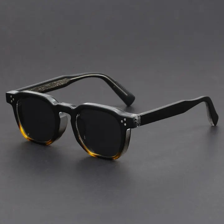 Three-quarter view of Sleek Onyx Aviato Edge Sunglasses