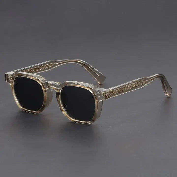 Three-quarter view of Vintage Gold Frame Aviato Edge Sunglasses