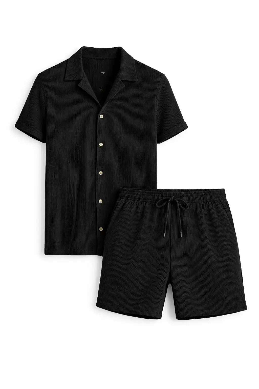 Front view of Black Bali - Short-Sleeved set