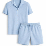 Front view of Ocean Blue Bali - Short-Sleeved set