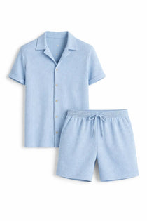 Front view of Ocean Blue Bali - Short-Sleeved set