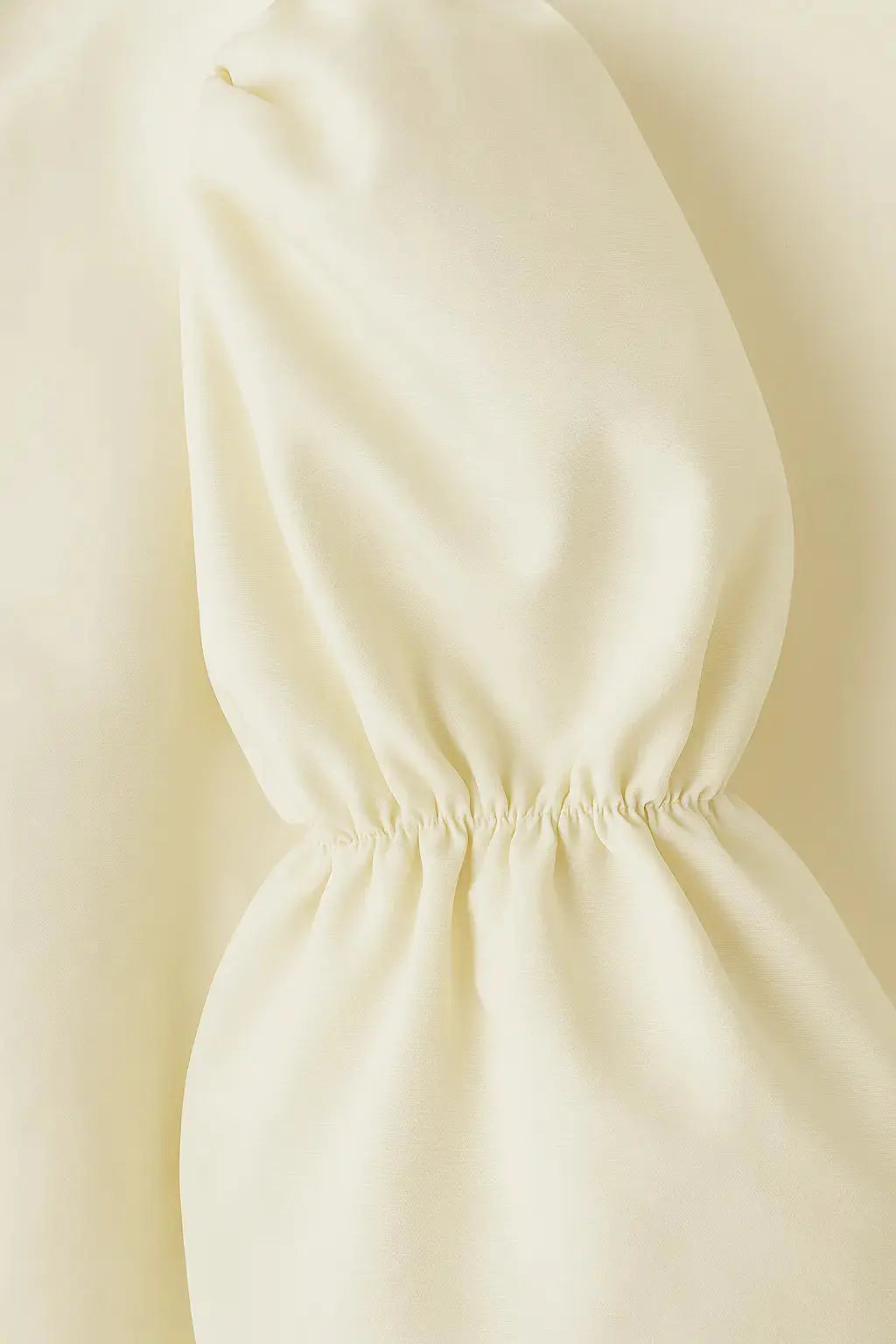 Close-up detail of Balloon sleeve blouse, fabric detail