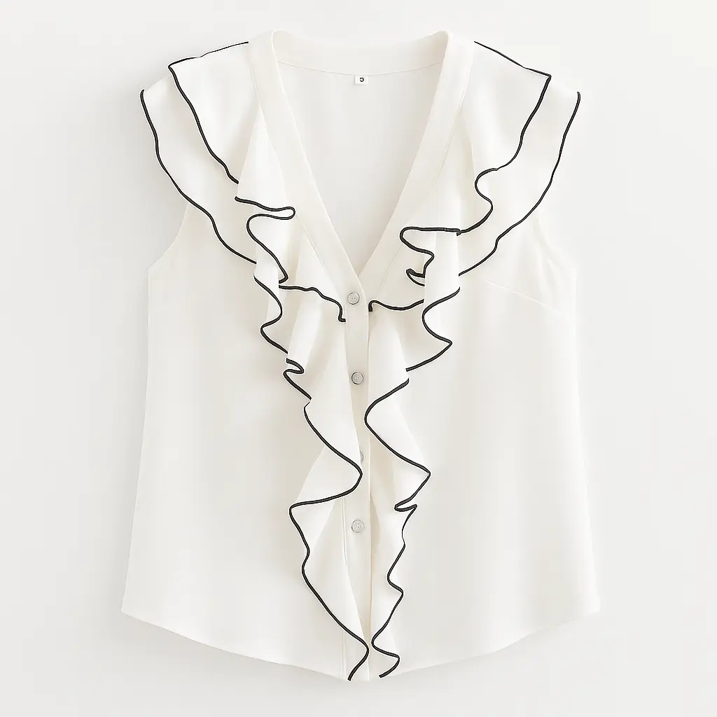 Front view of White Belle Blouse