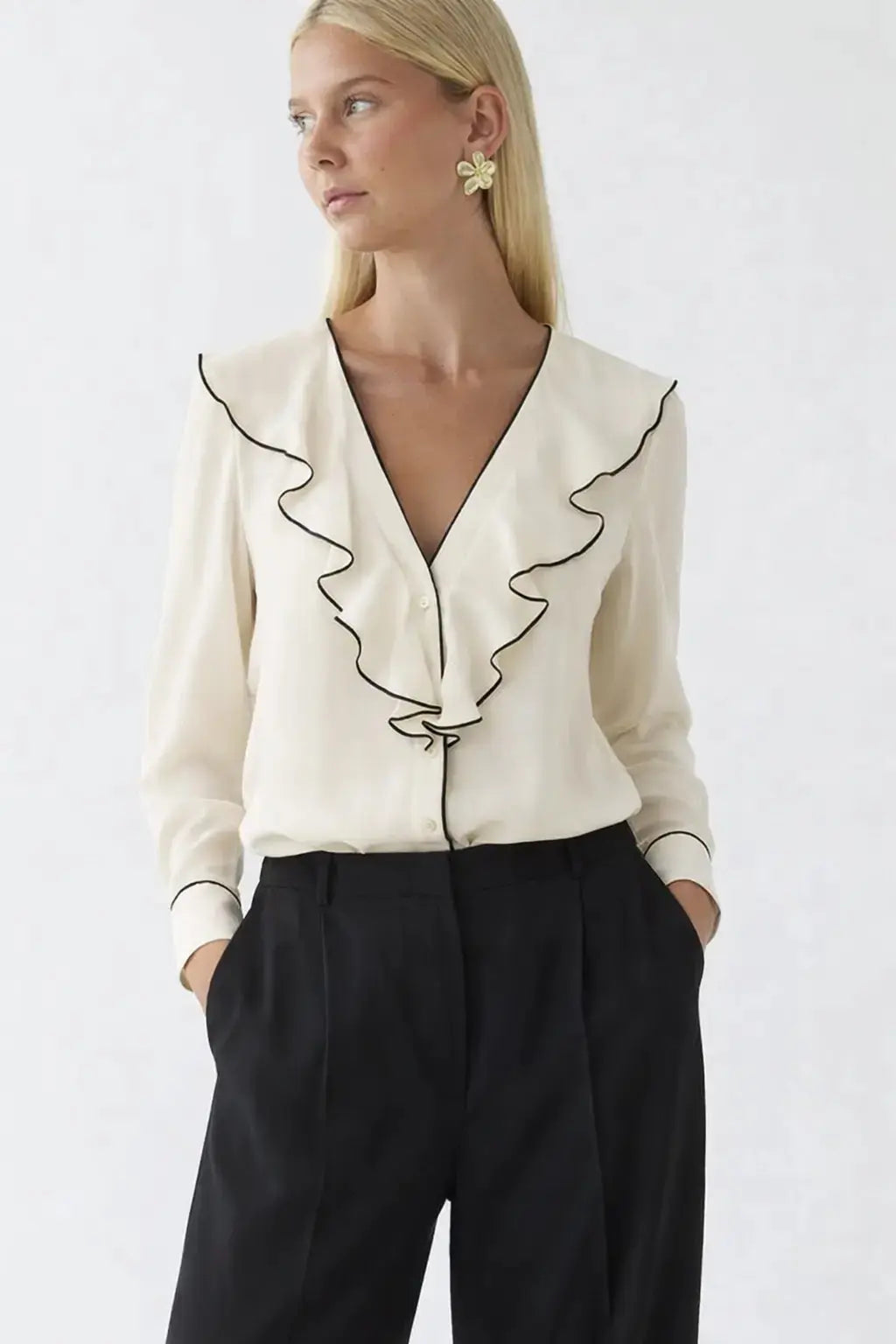Front view of Belle Blouse long sleeve