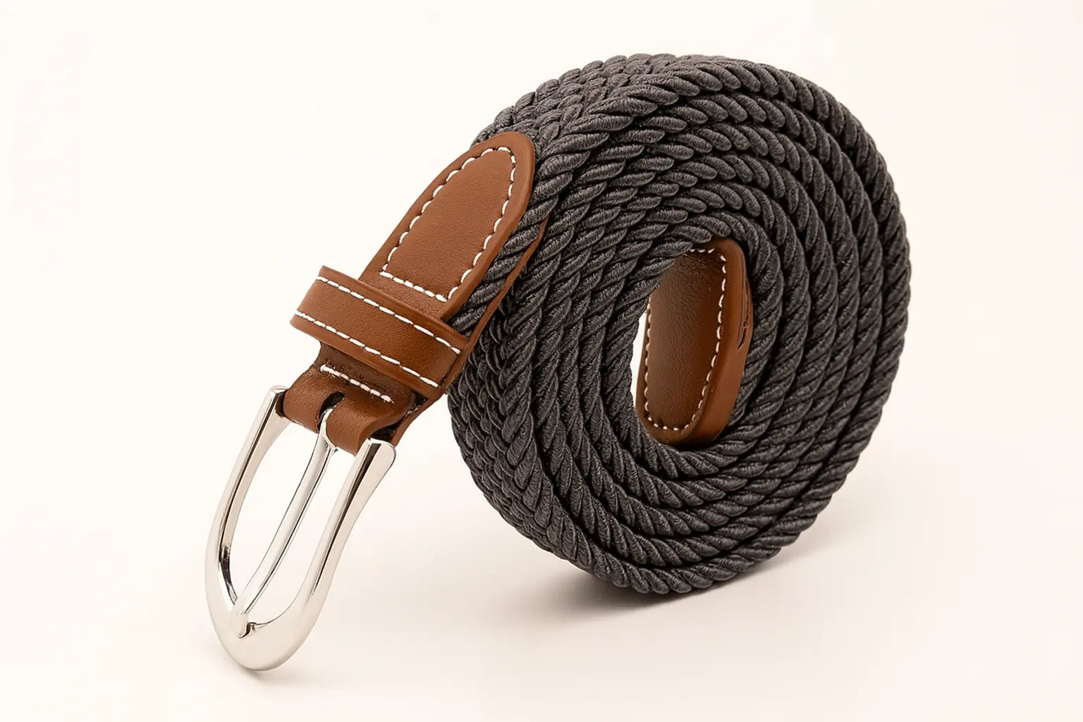 Front view of Grey Bergman Leather