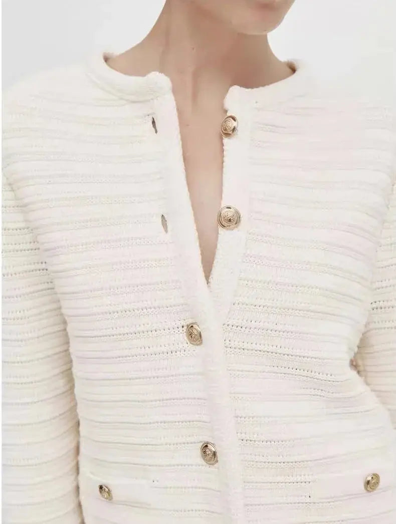Close-up detail of Bianca Cardigan