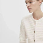Bianca Cardigan shown in a lifestyle setting, alternate view