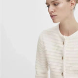 Bianca Cardigan shown in a lifestyle setting, alternate view