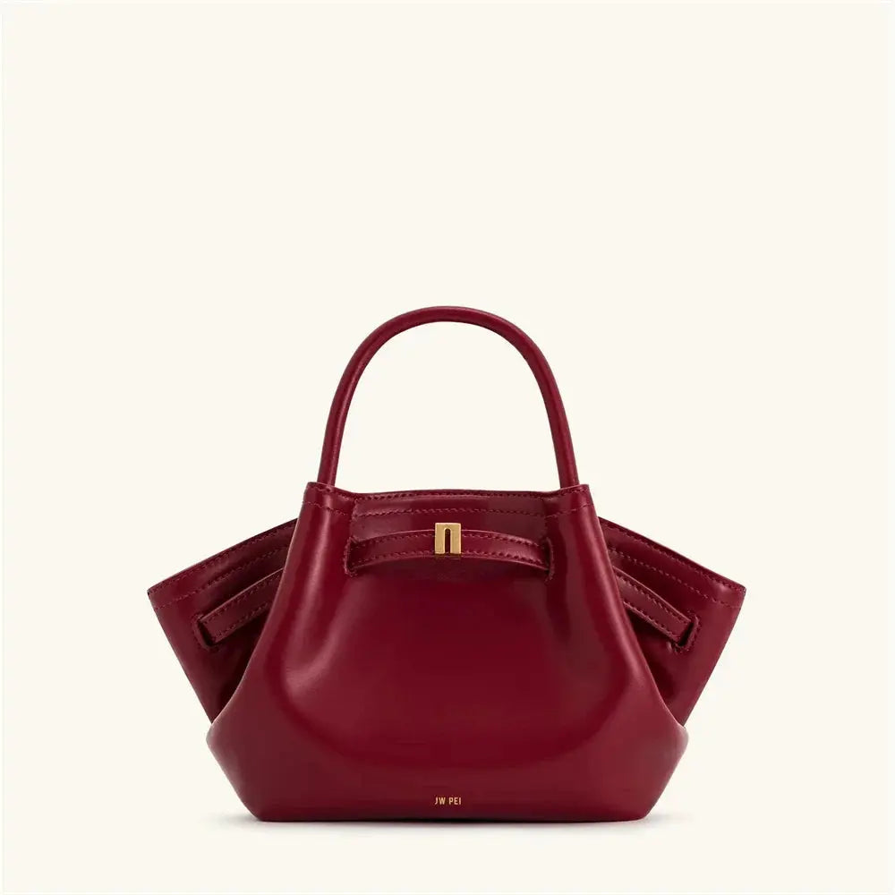 Front view of Burgundy Birch Bag