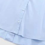 Close-up detail of Blu Estate Shirt, fabric detail