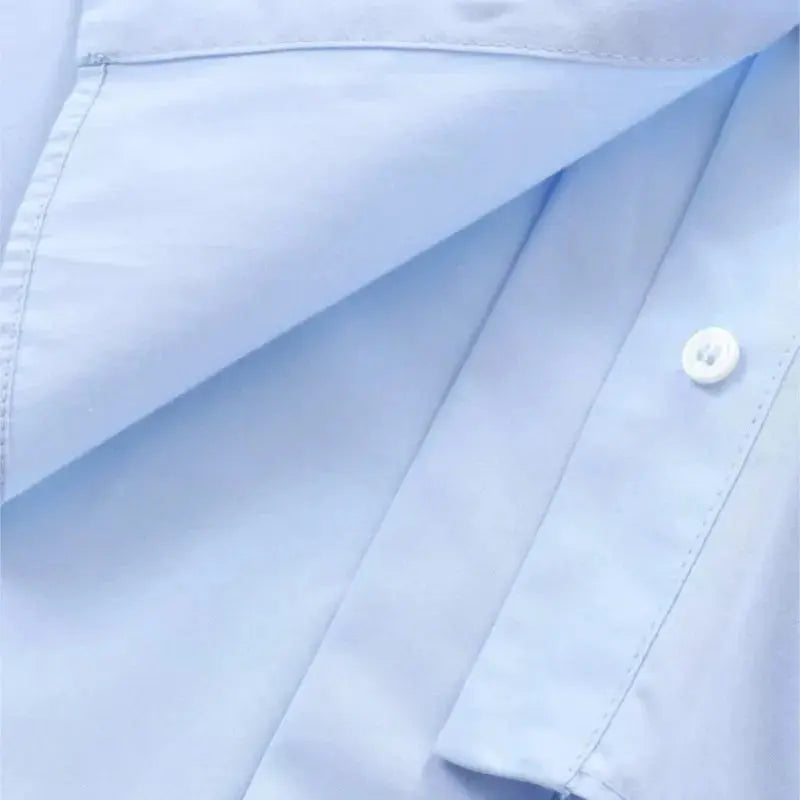 Close-up detail of Blu Estate Shirt, hardware detail