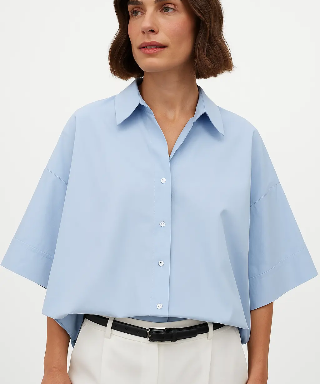 Blu Estate Shirt shown in a lifestyle setting