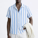 Blue Spritz Shirt shown in a lifestyle setting