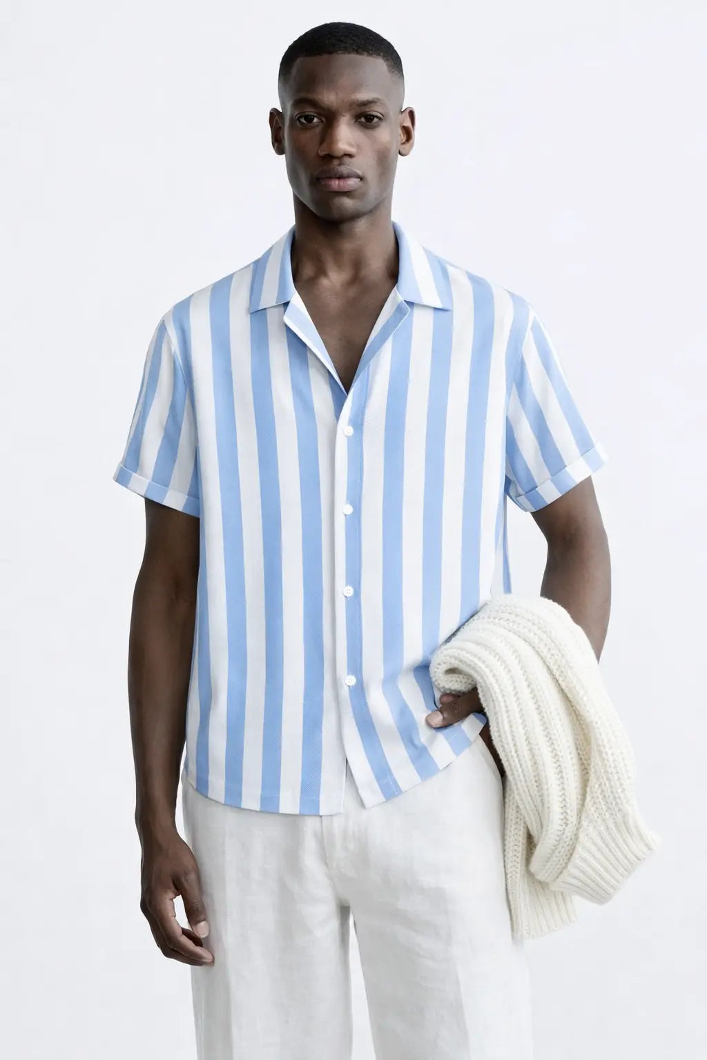 Blue Spritz Shirt shown in a lifestyle setting