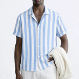 Blue Spritz Shirt shown in a lifestyle setting