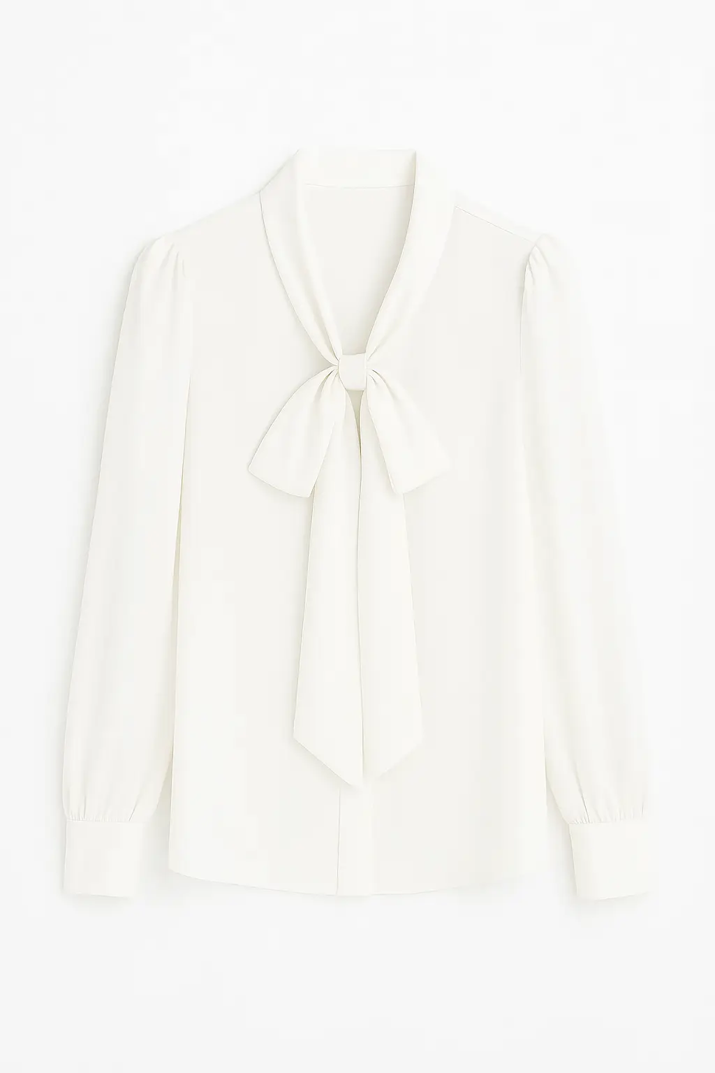 Front view of White Bow Blouse