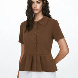 Bronze Breeze Top shown in a lifestyle setting