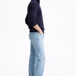Side view of Cable Knit Half-Zip Sweater