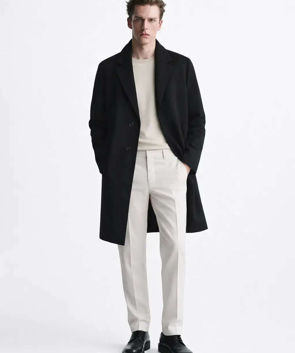 Calderin Coat shown in a lifestyle setting