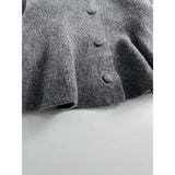 Close-up detail of Camille Volant Cardigan, fabric detail