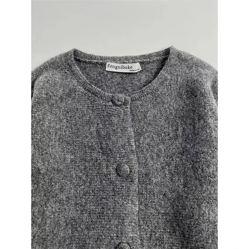 Close-up detail of Camille Volant Cardigan