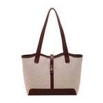 Front view of Chocolate Canvas Zipper Bag