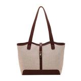 Front view of Chocolate Canvas Zipper Bag