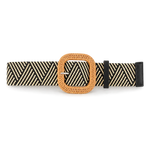 Front view of Black/White Capanzo Belt