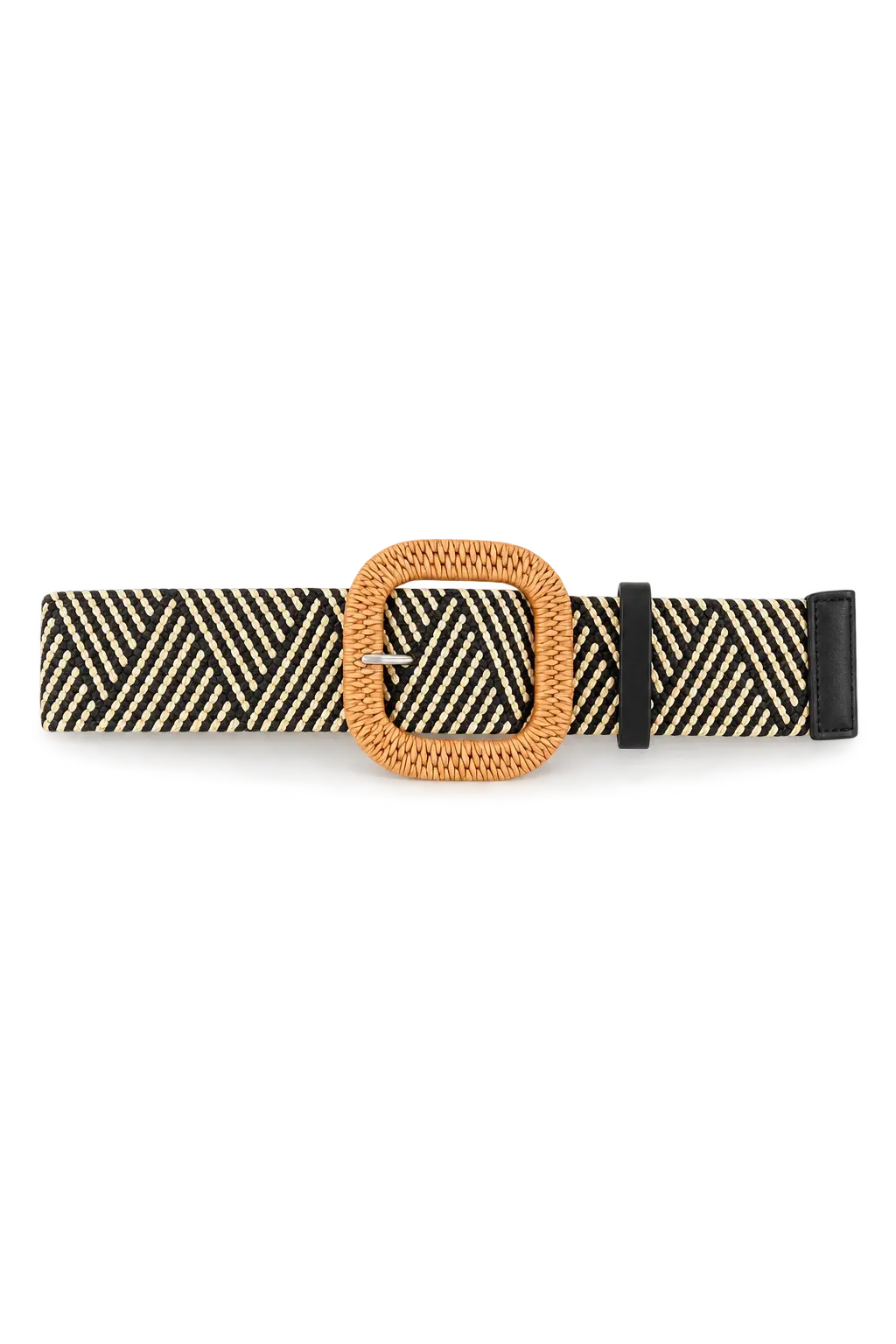 Front view of Black/White Capanzo Belt