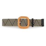 Front view of Black/White Capanzo Belt